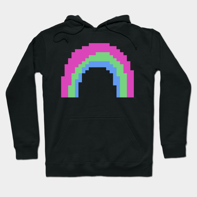 Poly Pride Rainbow Pixel Art Hoodie by christinegames